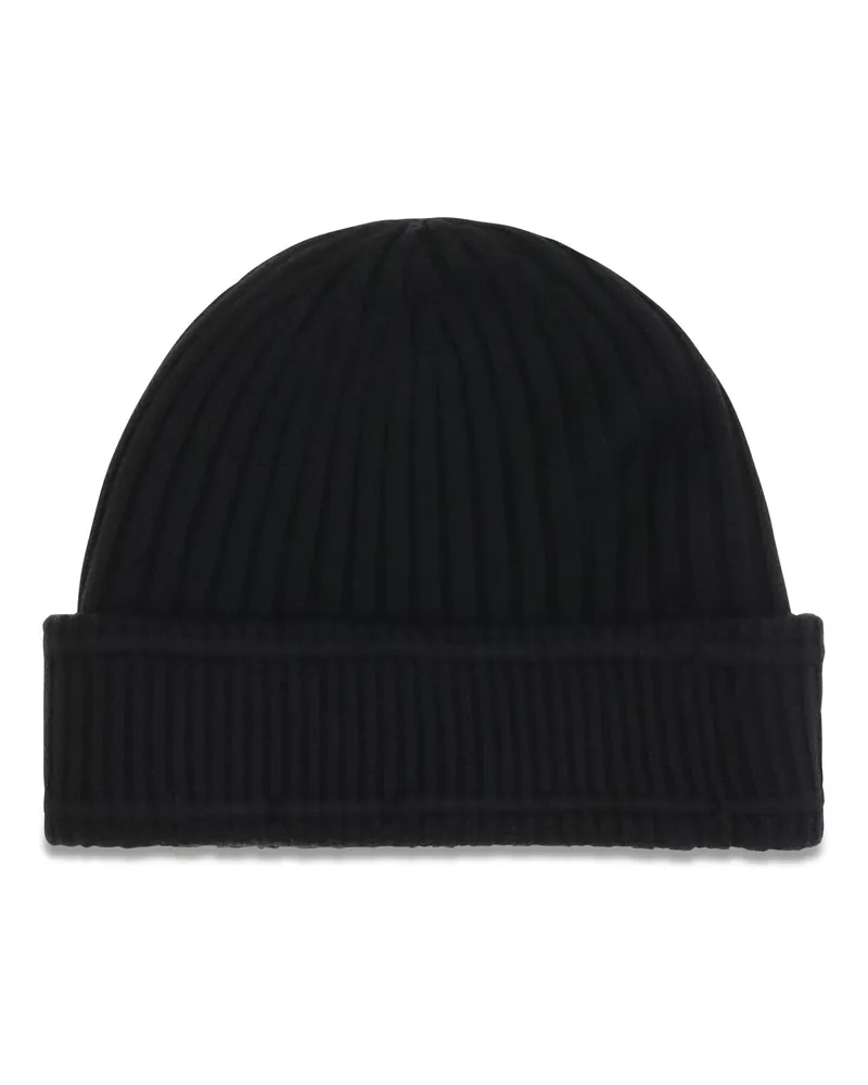 Burberry Men's Wool Beanie Black Merino Ovis Aries Hats E Hairbands Black