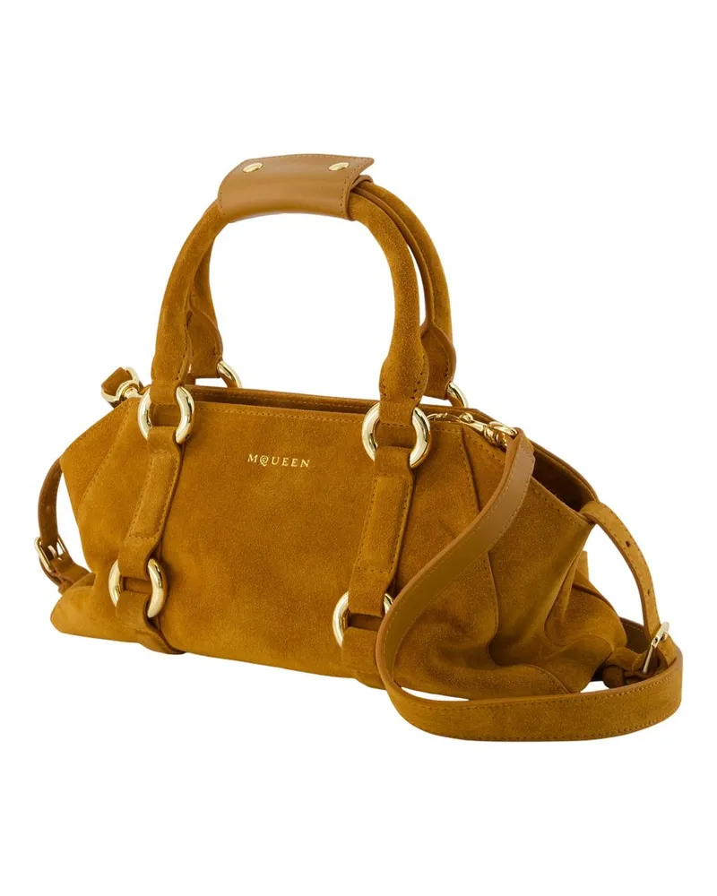 Alexander McQueen Women's Farringdon Small Purse -  Leather Brown Calfskin Bags Handbags-Purses Brown