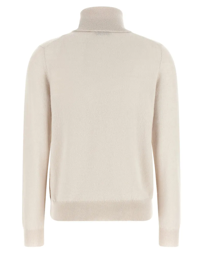Ballantyne Diamond Intarsia Cashmere Sweater — Beige Beige
