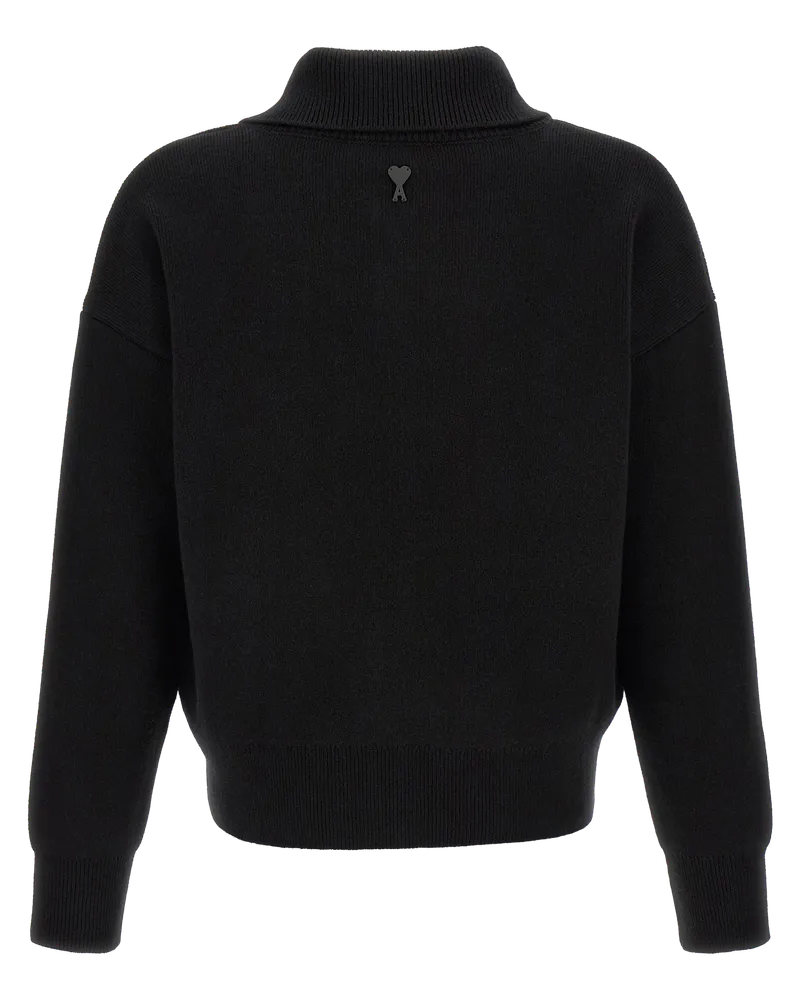 AMI Paris Wool Cardigan — Black Black