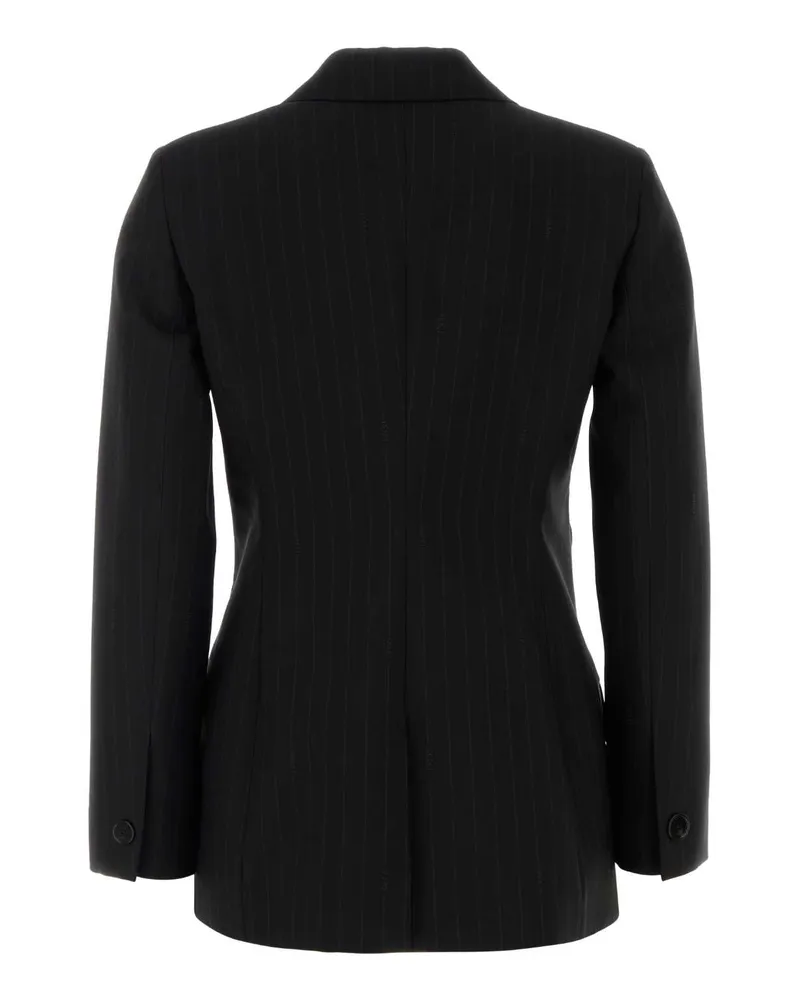Gucci Women's Striped Wool Blazer Black Wooldomestic Buffalo Blazers Black