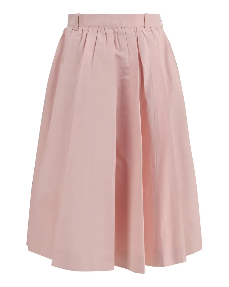 Prada Women's Long Silk Skirt Alabaster Pink