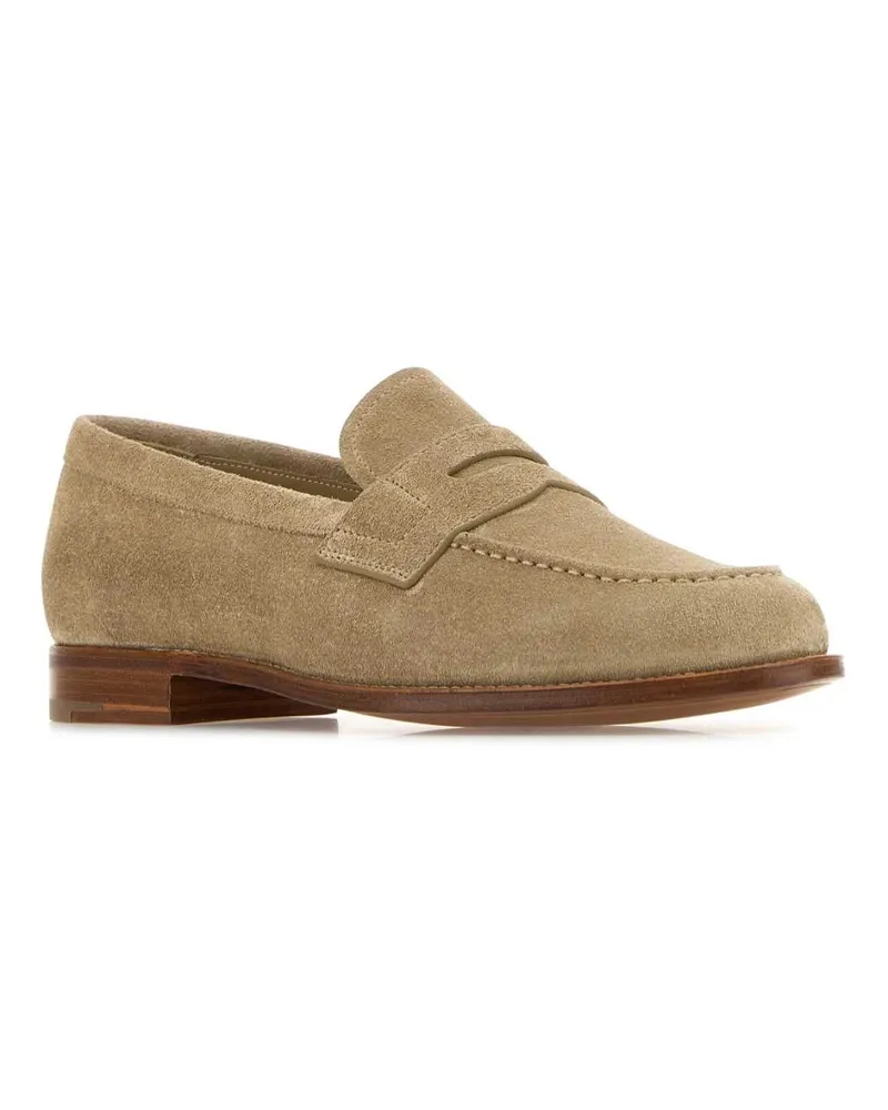 Church's Women's Dove Grey Suede Heswall W Loafers Desert Mocassini Beige