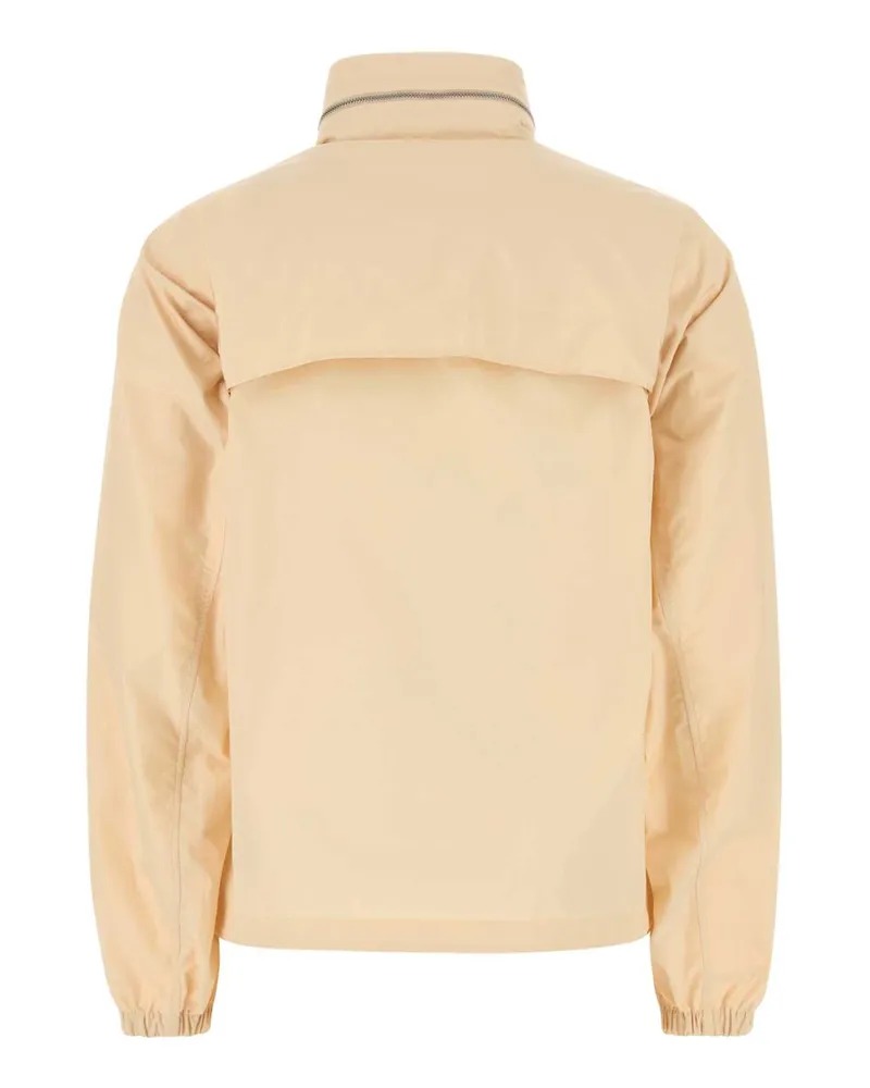 Burberry Women's Skin Pink Nylon Blend Windbreaker Teacup Exterior: Cotton Giubbini Beige