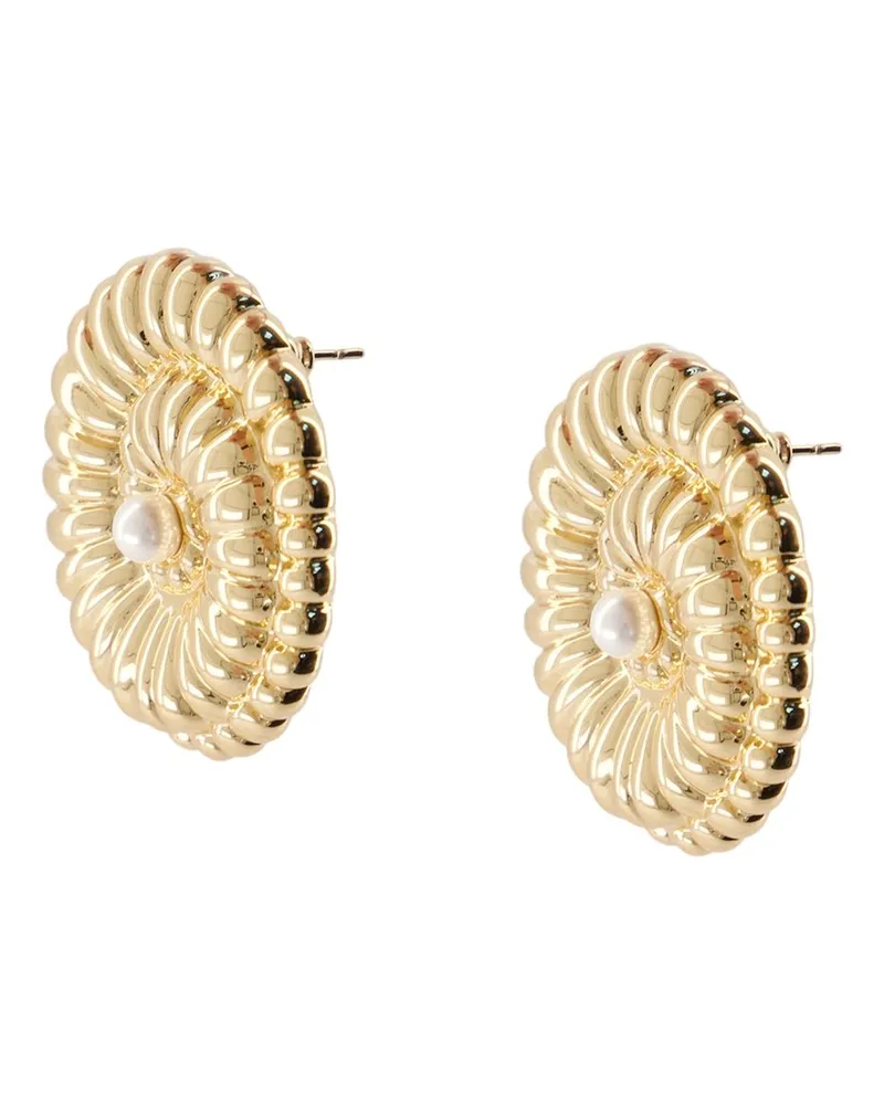 Self-Portrait Women's Pearl Shell Earrings Self Portrait Metal Gold Jewelry-Watches Gold