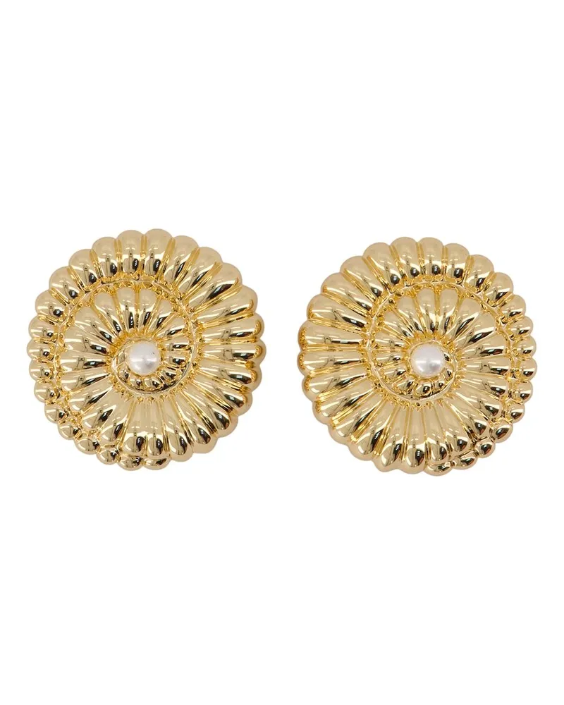 Self-Portrait Women's Pearl Shell Earrings Self Portrait Metal Gold Jewelry-Watches Gold