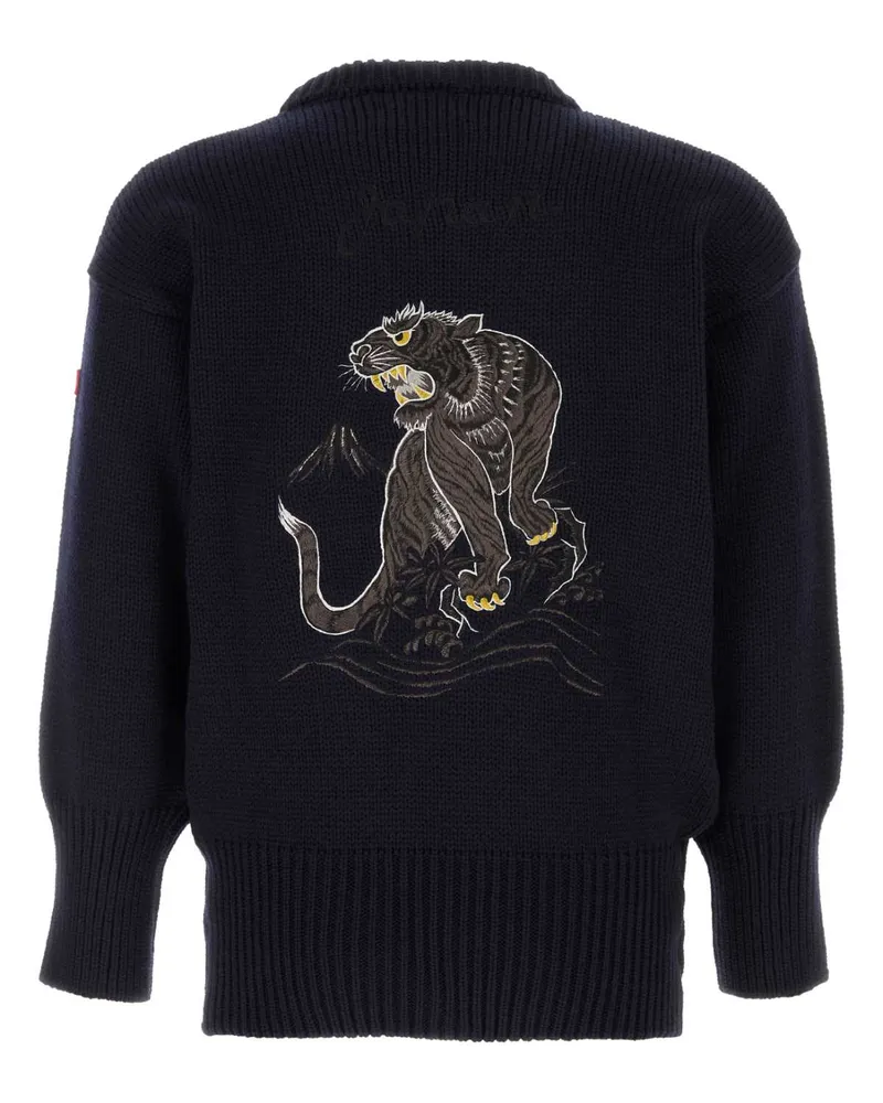 Junya Watanabe Men's Midnight Blue Wool Sweater Navy Exterior: Maglie Navy