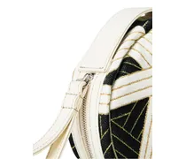 Women's Nastri Round Clutch Black Textile