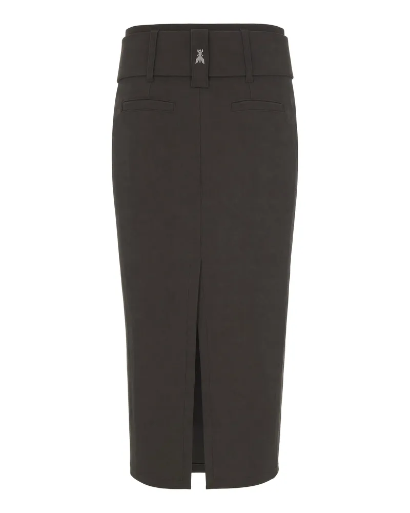 Patrizia Pepe Belted Pencil Midi Skirt — Green Green