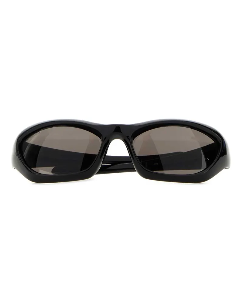 Balenciaga Women's Black Acetate Racer Sunglasses T Polyamide Occhiali Da Sole Black