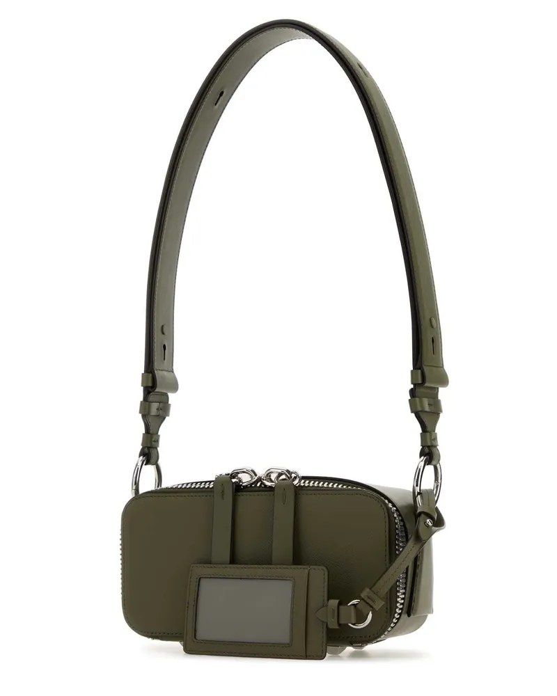 Maison Margiela Women's Army Green Leather Shoulder Bag Khaki Borse A Mano Green