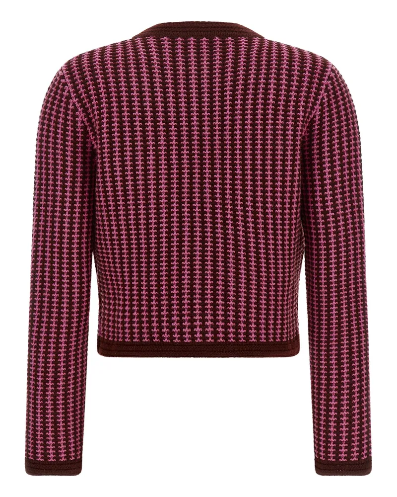 Versace Women's Multicolor Virgin Wool Cardigan Clothing Pink