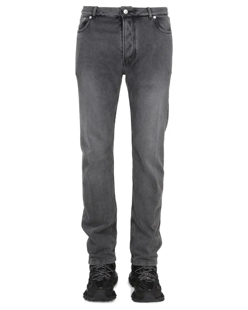 Balenciaga Logo Patch Jeans — Black Black