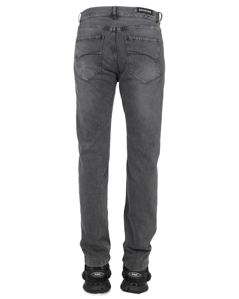 Balenciaga Logo Patch Jeans — Black Black