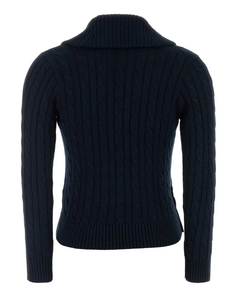 Ralph Lauren Cotton-Viscose Blend Sweater Laurennavy