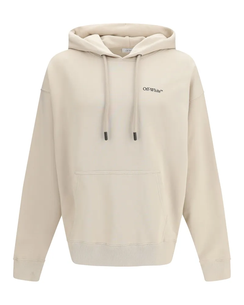 OFF-WHITE Men Skate Hoodie Half Arrows Pumice Stone Cotton Sweatshirts Sweater Beige