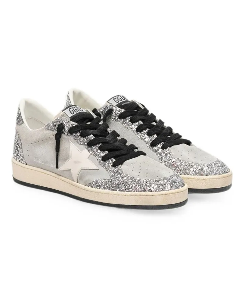 Golden Goose Ball Star Sneaker — Silver Silver