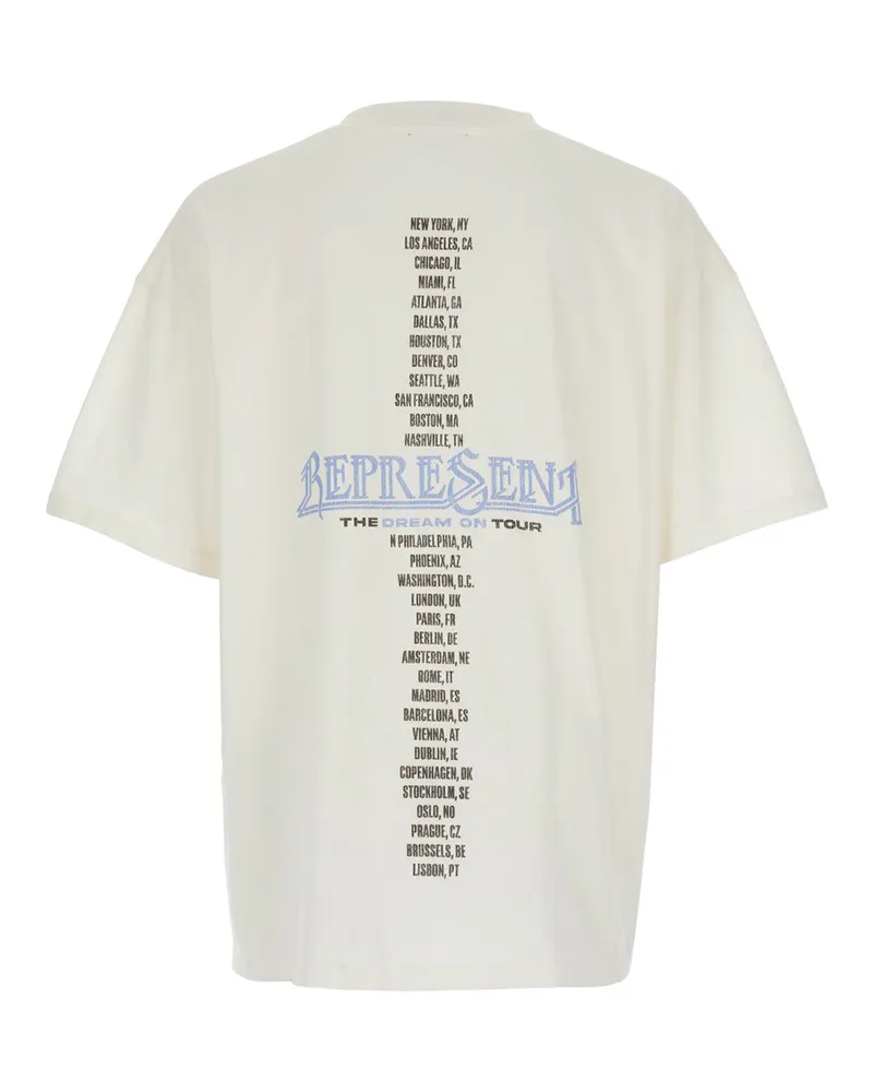 REPRESENT Men's T-Shirt With Graphic Print, White Cotton T-Shirts And Polos White