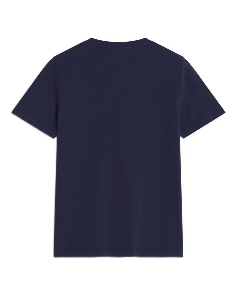 Kitsuné Fox Head Embroidered Cotton T-shirt — Navy Navy