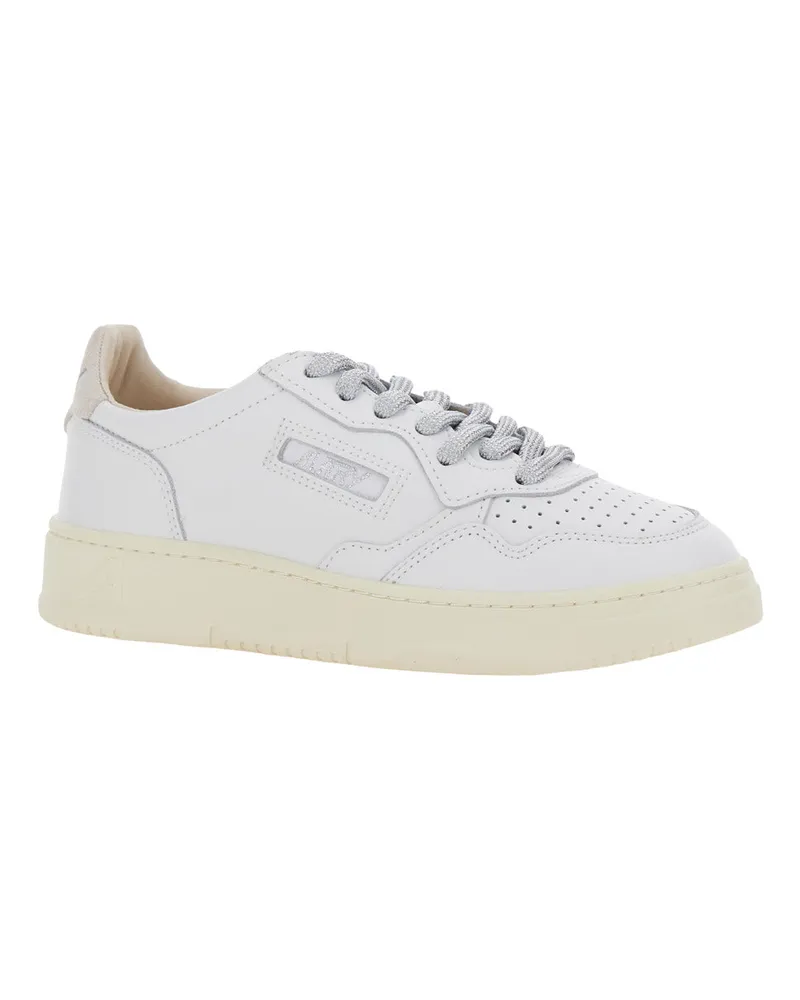 AUTRY Women's Sneakers Medalist Low Wom White Leather Cow Trainers White