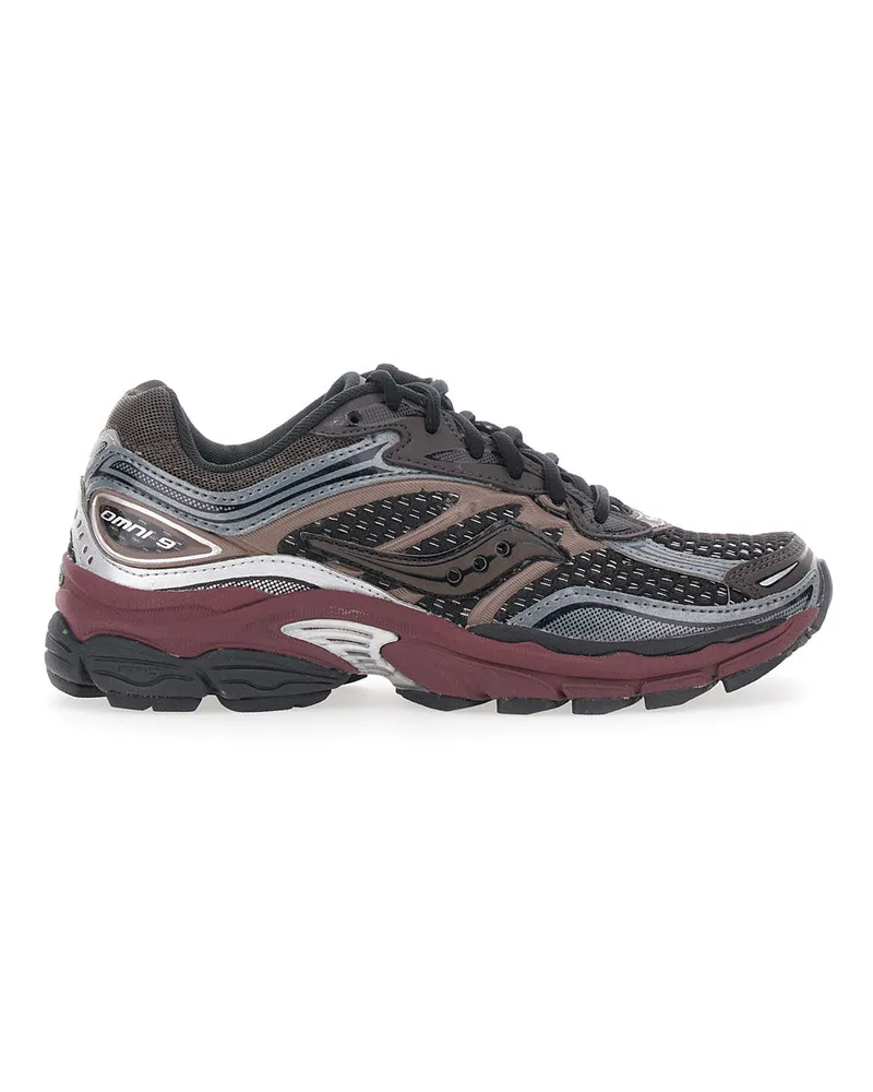 Saucony Leather and Mesh Sneakers — Multicolor Multicolor