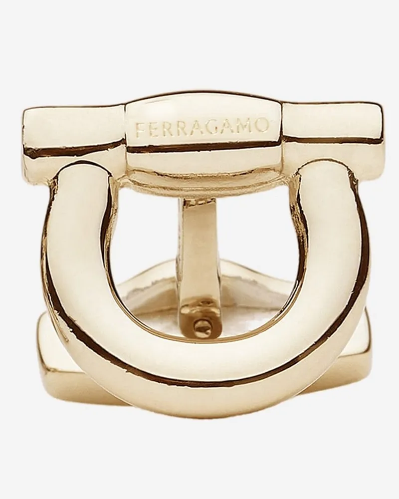 Ferragamo Men's Brass Hook Cumbers Gold Accessory Gold