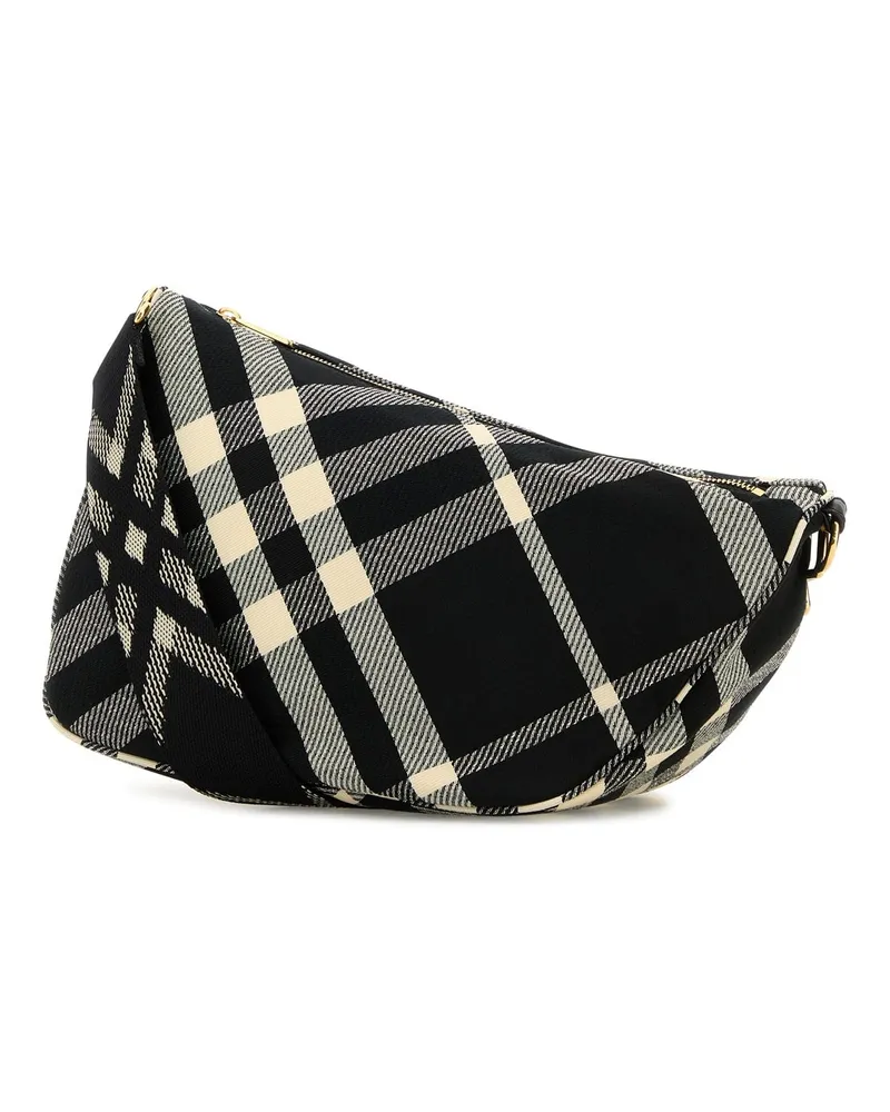 Burberry Women's Check Canvas Shoulder Bag Black Black