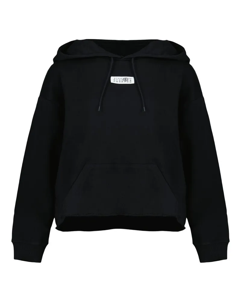 Maison Margiela Women's Cotton Hoodie Sweatshirt Black Sweatshirts Black