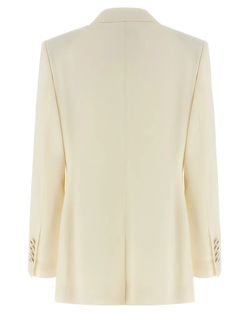 Dolce & Gabbana Women's White Virgin Wool Blazer Clothing White