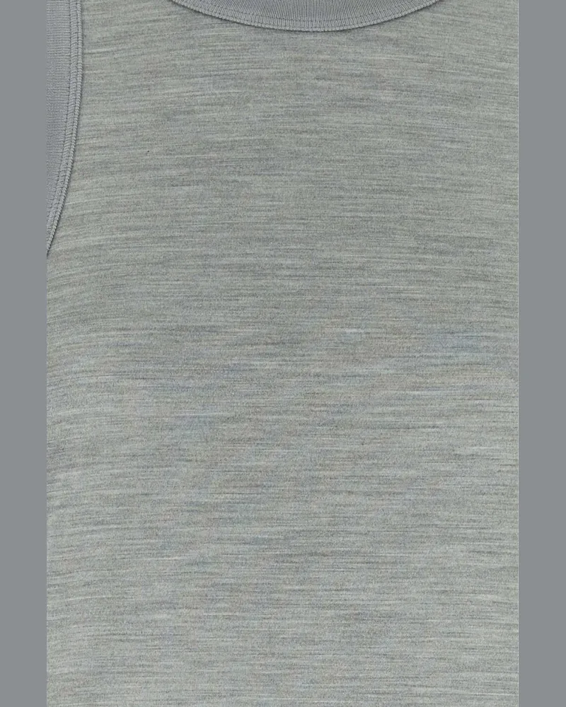 Carven Silk Tank Top — Gray Gray