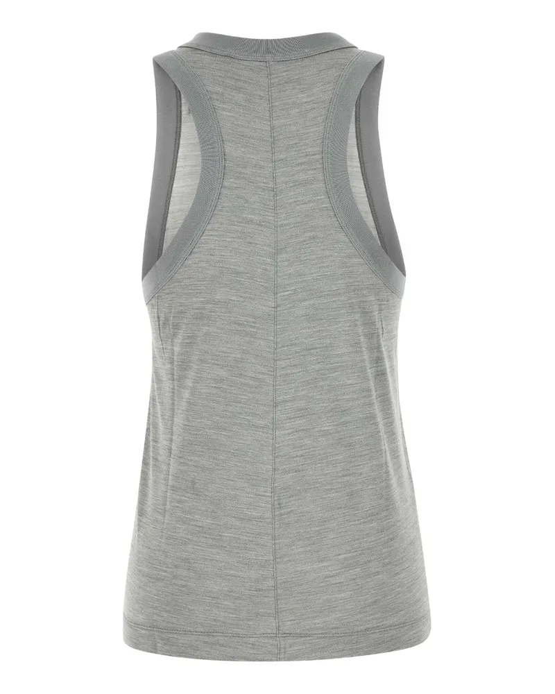 Carven Silk Tank Top — Gray Gray