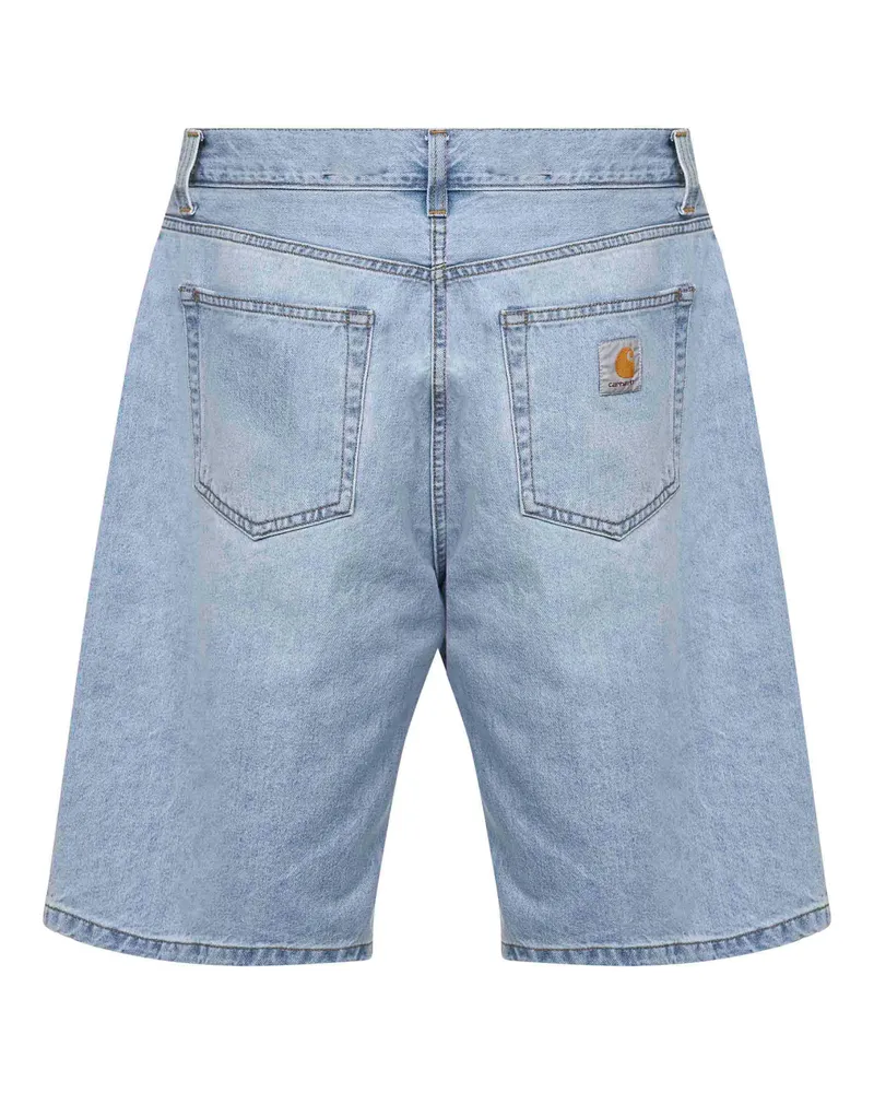 Carhartt WIP Men's Bermuda Shorts Landon Blue Denim Cotton Blue