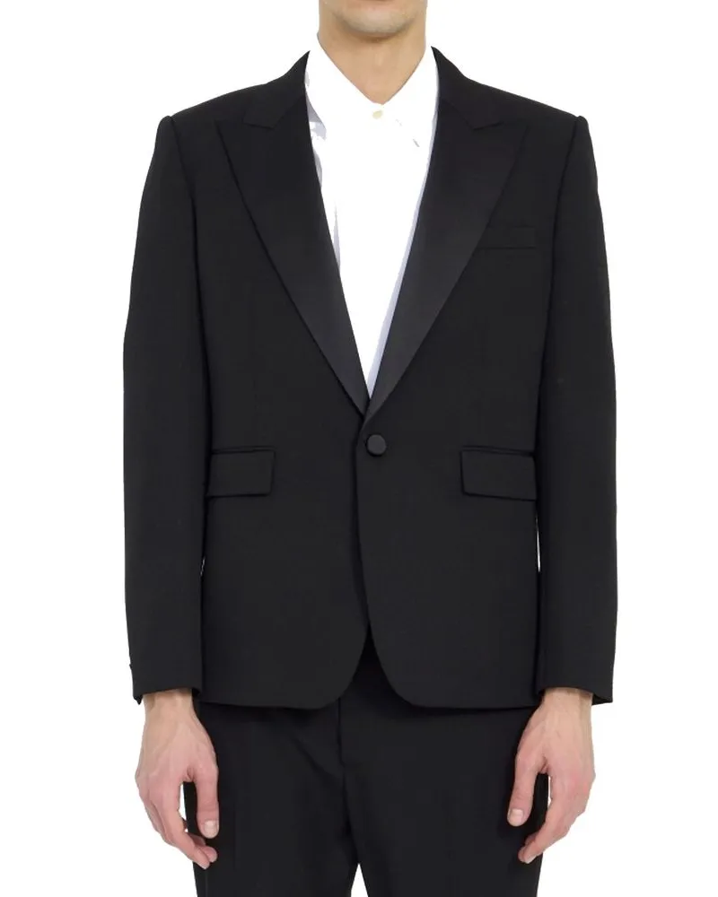 Saint Laurent Men's Black Wool Blazer Clothing Black