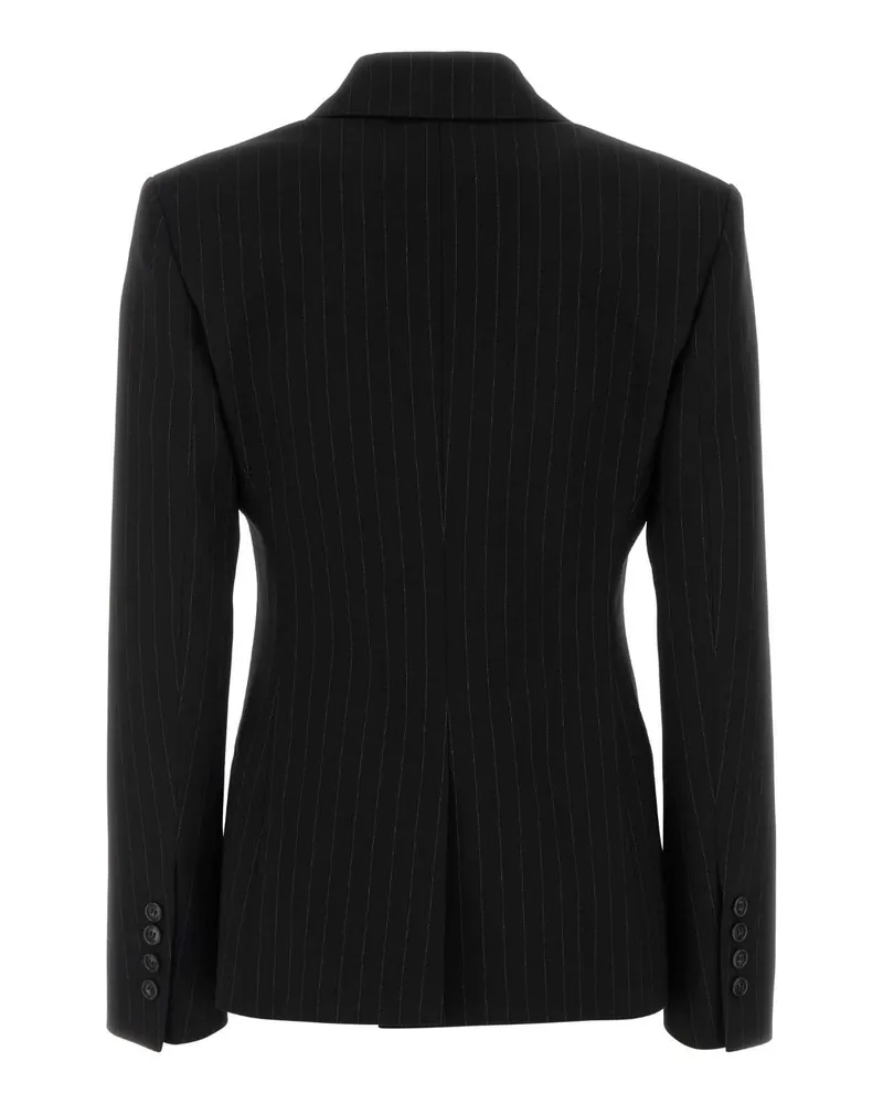 ANDAMANE Women's Embroidered Stretch Cotton Blend Bianca Blazer Blackwhite Giacche E Gilet Jacket Black
