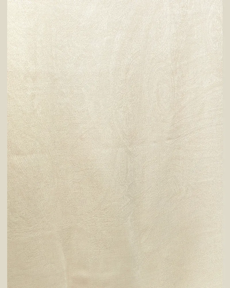 Max Mara Wool and Silk Jacquard Shawl — Cream Cream