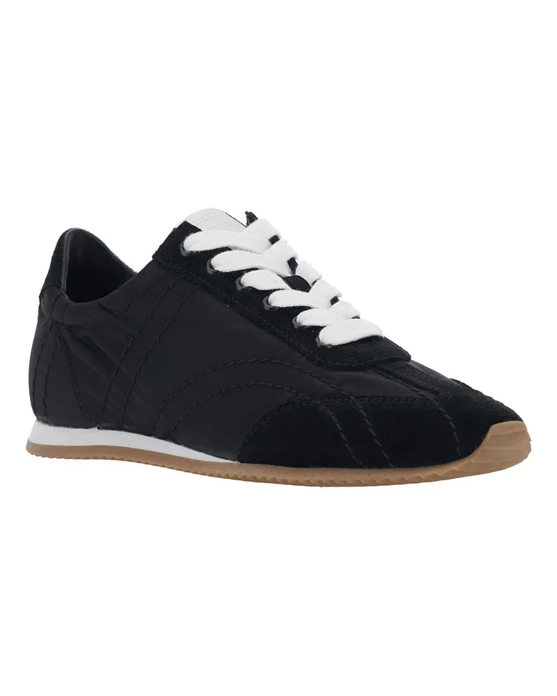 Totême Women's Low-Top Sneakers Flex Black Suede Trainers Black