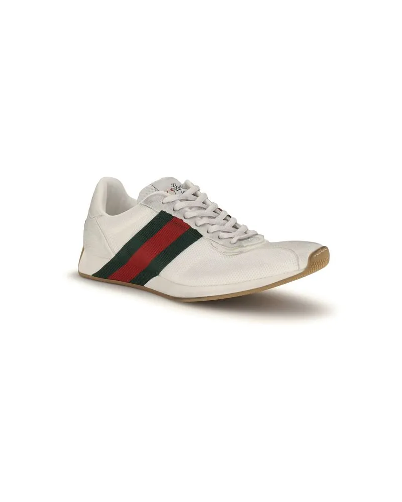 Gucci Women's White Polyester Athletic Sneakers White
