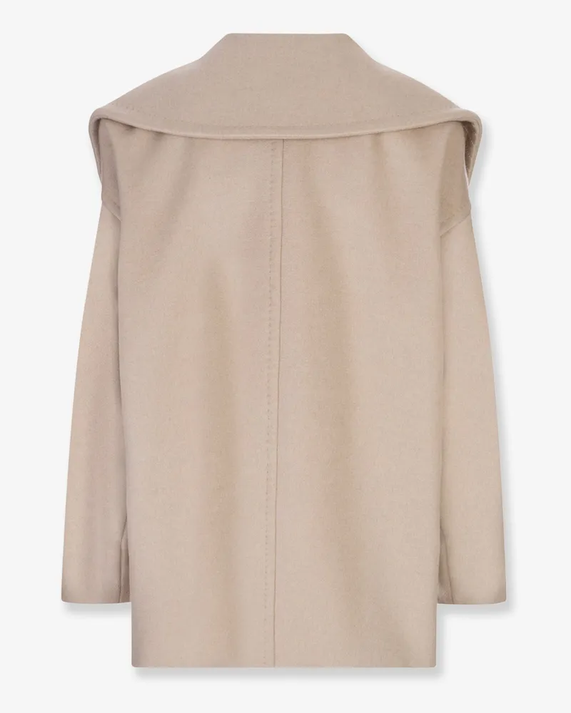 Max Mara Women's Double-Breasted Cashmere Coat Beige Beige