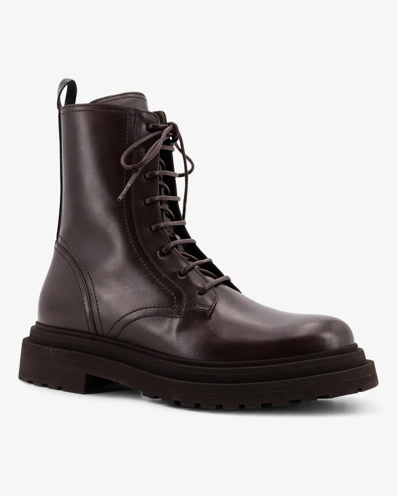 Brunello Cucinelli Women's Ankle Boots Leather Brown Brown