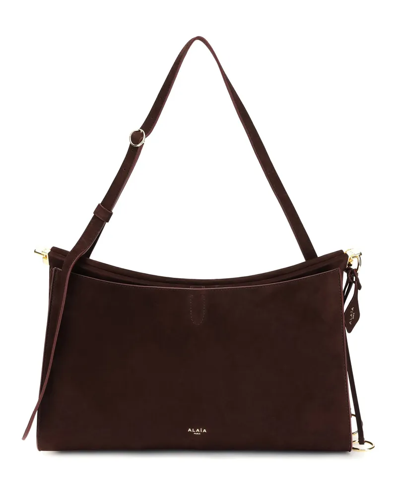 Alaïa Women's Shoulder Bag Le Click Pocket Bordeaux Calf Leather Bordeaux