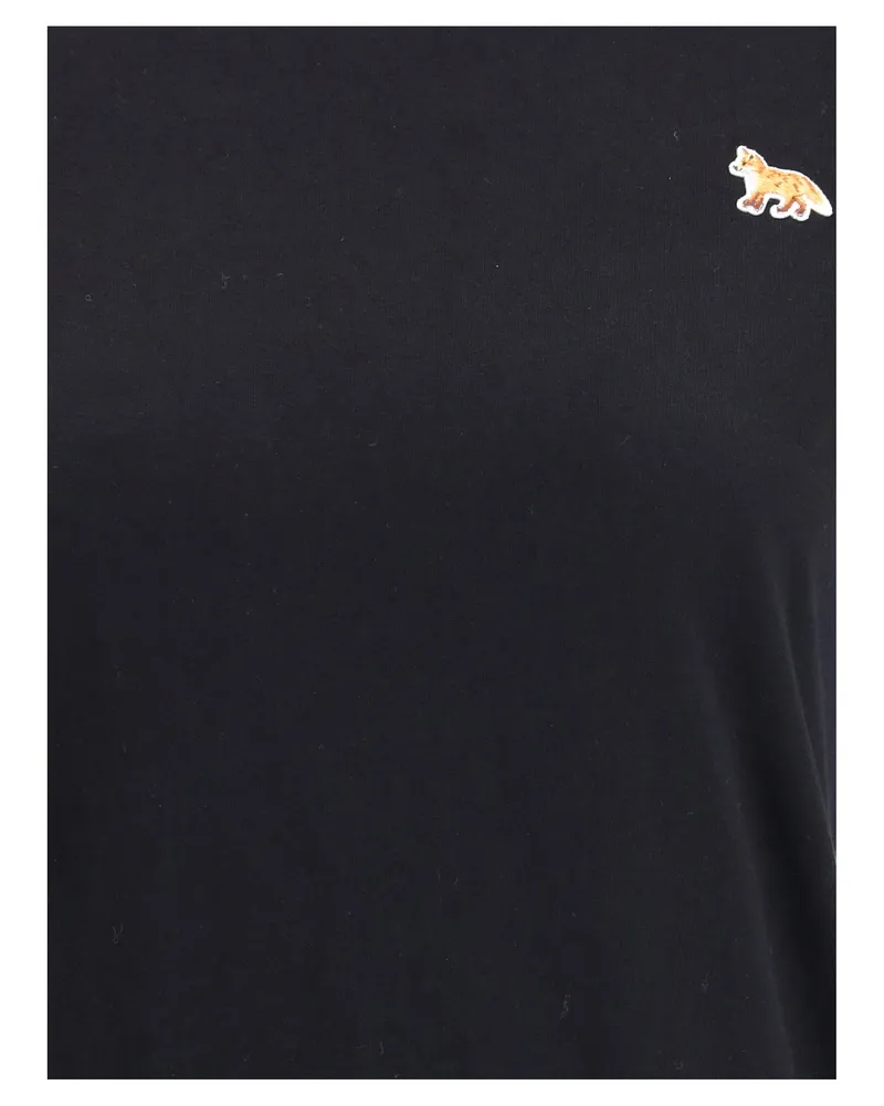 Kitsuné Women's Baby Fox Embroidered Tee Black Organic Cotton T-Shirts & Jerseys Black