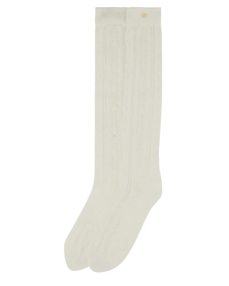 Valentino Garavani Perforated Cotton Socks — White White