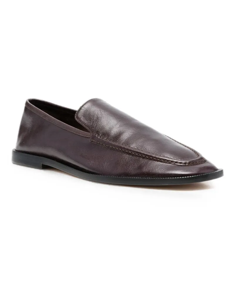 ALYSI Leather Loafer — Burgundy Burgundy