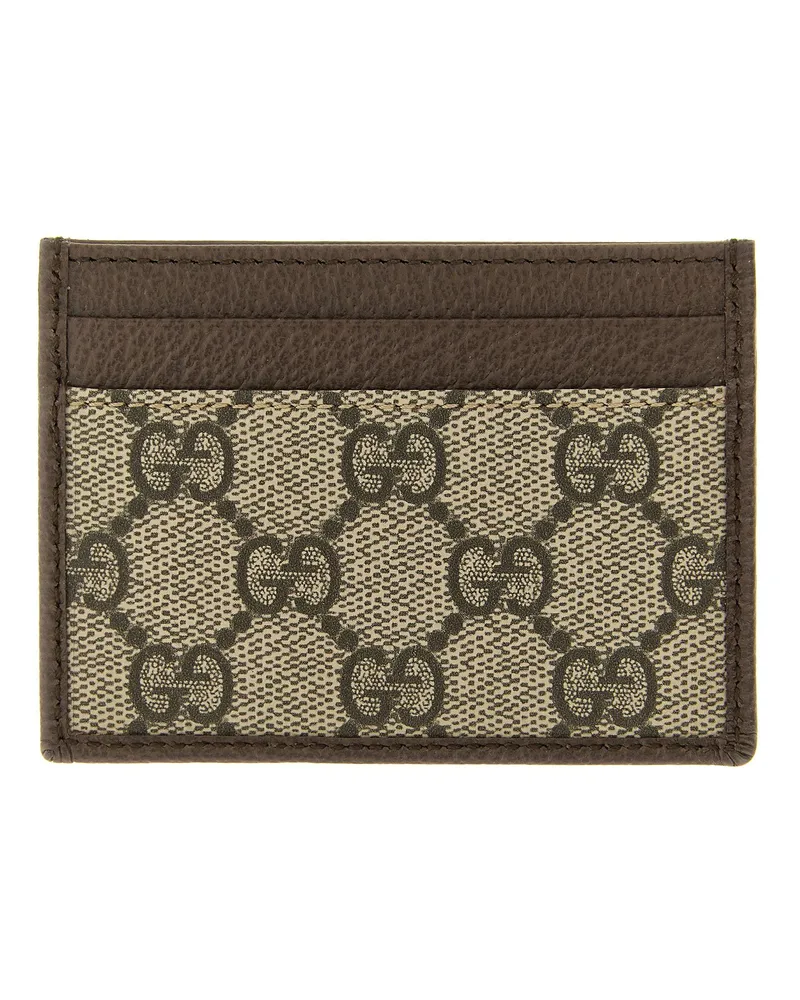 Gucci Ophidia Card Case — Beige Beige