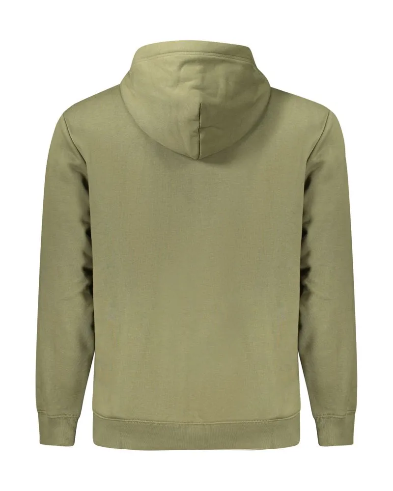 Napapijri Logo-Print Cotton Hoodie — Green Green
