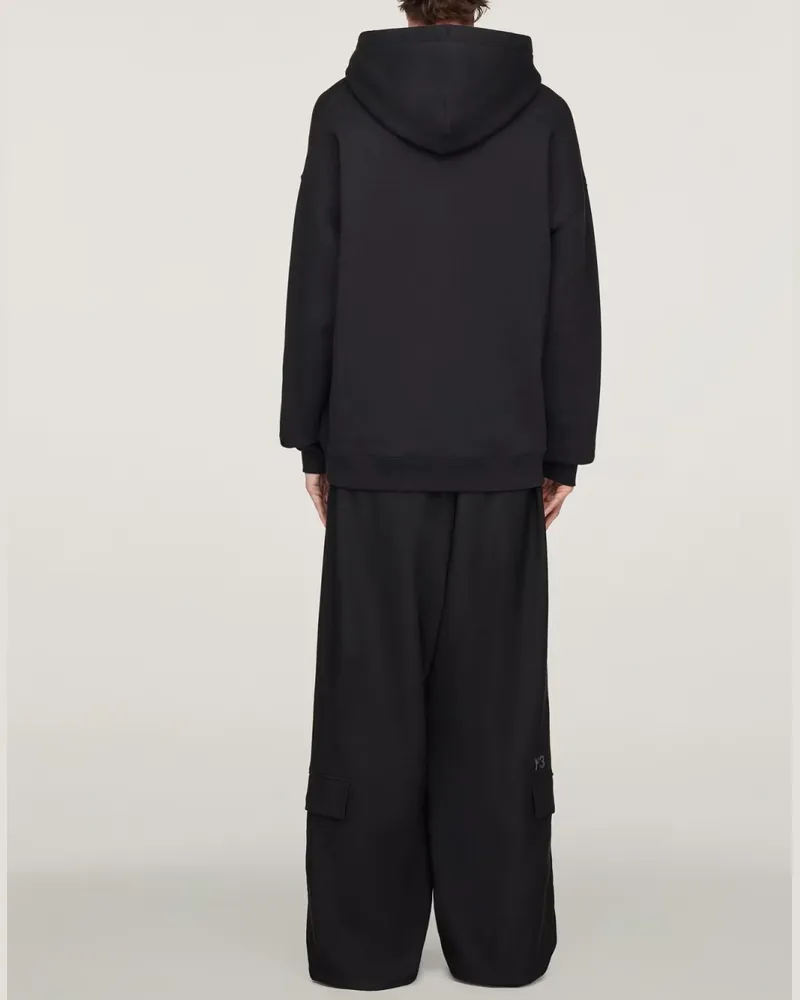 Y-3 Men's Merch Graphic Logo Hoodie Black Clothing > Knitwear Black