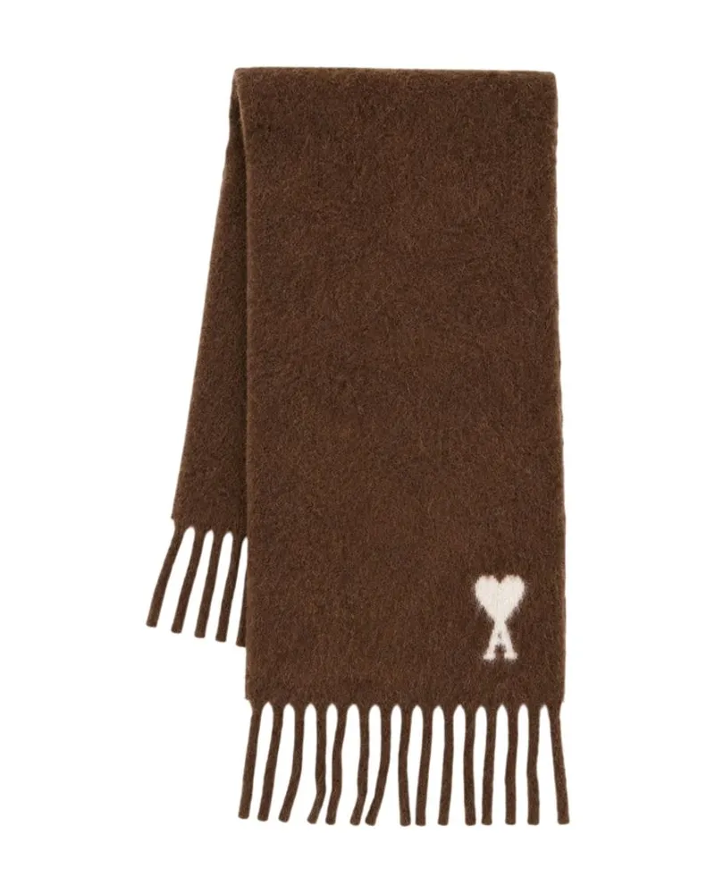 AMI Paris Scarf — Brown Brown