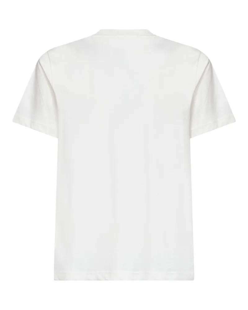 Moncler Men T-Shirt Natural Cotton Jersey Ivory T-Shirts And Polos White