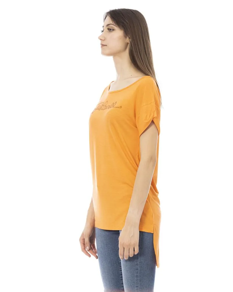 Just Cavalli Orange Cotton Women T-Shirt Orange