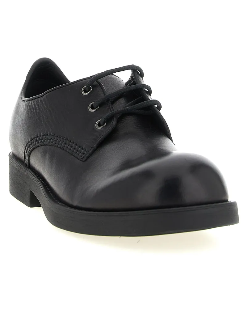Maison Margiela Men's Black Cowhide Oxfords And Derbies Shoe Black